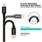 Swissten Textile Universal Quick Charge 3.1 USB-C Data and Charging Cable 3m Black цена и информация | Mobiiltelefonide kaablid | kaup24.ee