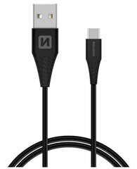 Кабель данных Swissten 5A Super Fast Charge USB-C USB, 1.5 м, черный цена и информация | Кабели для телефонов | kaup24.ee