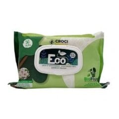 Croci Eco Wipes Talc&Flowers, valged lille- ja talgilõhnalised niisked salvrätikud, 30 tk. hind ja info | Hooldusvahendid loomadele | kaup24.ee