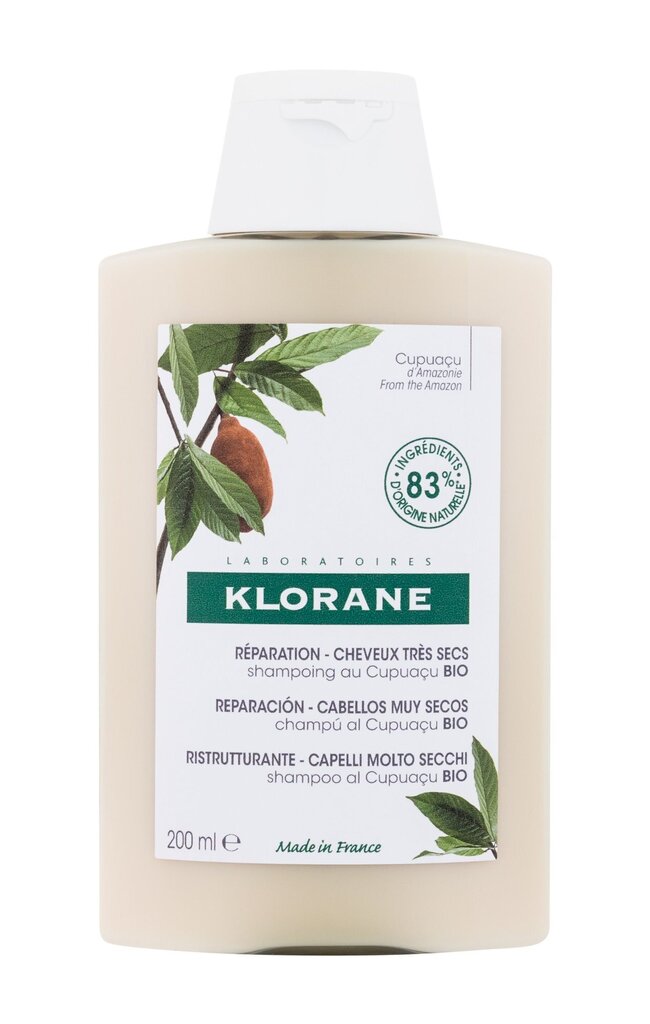 Taastav šampoon Klorane Cupuacu Butter 200 ml hind ja info | Šampoonid | kaup24.ee