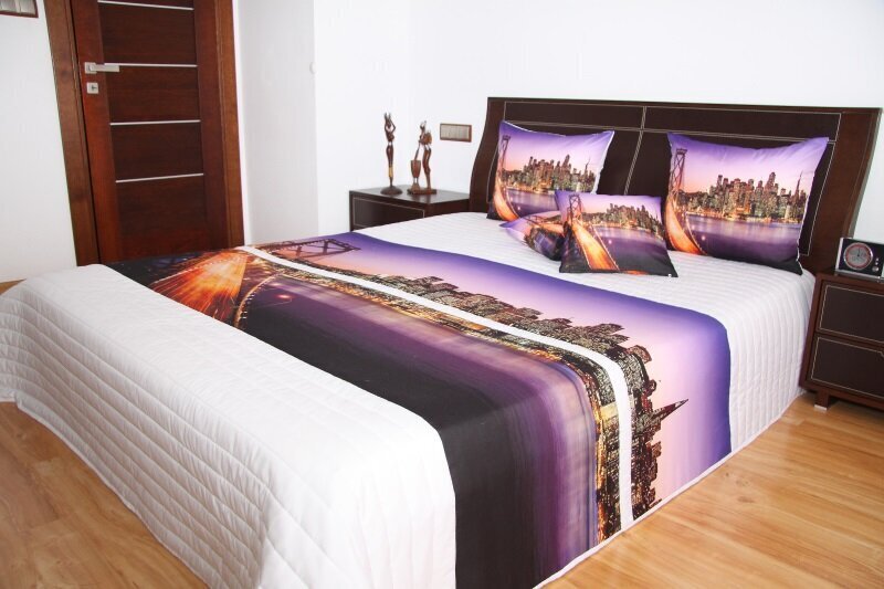 3D-efektiga voodikate N40i, valge, 220 x 240 cm hind ja info | Voodikatted, pleedid | kaup24.ee
