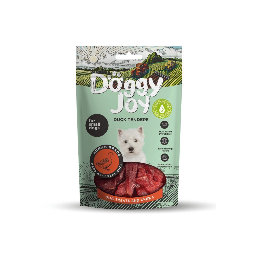 Doggy Joy Duck tenders koeramaiused 55g цена и информация | Maiustused koertele | kaup24.ee