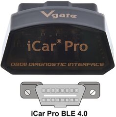 Autodiagnostika tööriist Vgate iCar2 BT4.0 цена и информация | Дополнительные принадлежности | kaup24.ee