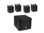 Koduaudio komplekt Omnitronic Molly-12A Subwoofer + 4 x Molly-6 Top 8 Ohm, must