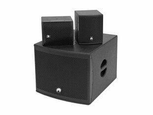 Koduaudio komplekt Omnitronic Molly-12A Subwoofer aktiv + 2 x Molly- 6 Top 8 Ohm, schwarz hind ja info | Kõlarid | kaup24.ee