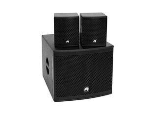 Koduaudio komplekt Omnitronic Molly-12A Subwoofer aktiv + 2 x Molly- 6 Top 8 Ohm, schwarz hind ja info | Kõlarid | kaup24.ee