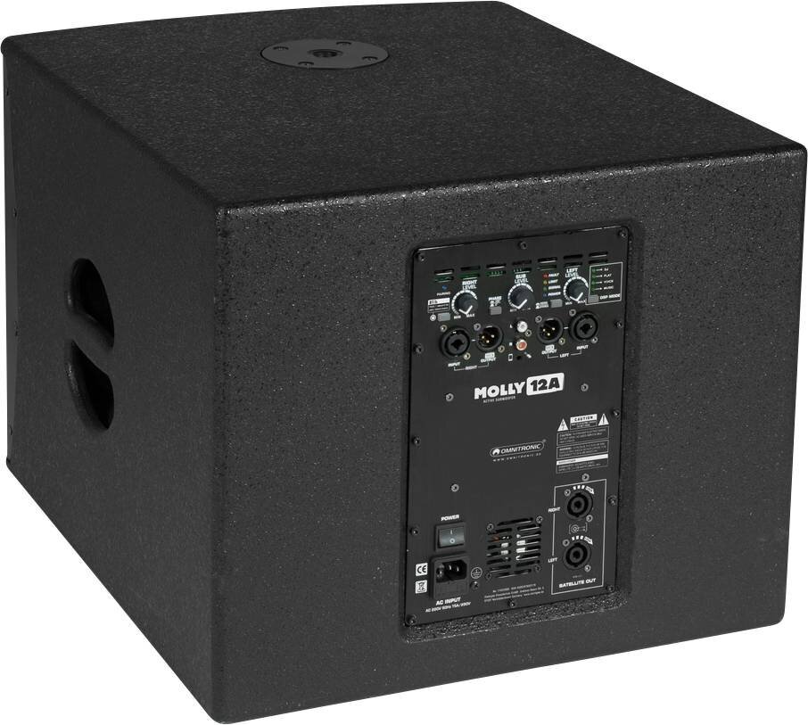 Koduaudio komplekt Omnitronic Molly-12A Subwoofer aktiv + 2 x Molly- 6 Top 8 Ohm, schwarz hind ja info | Kõlarid | kaup24.ee