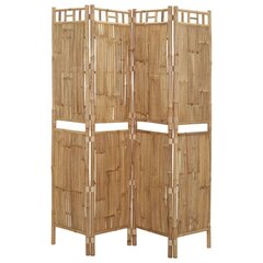 vidaXL 4 paneeliga ruumijagaja, bambus, 160 x 180 cm hind ja info | Sirmid ja vaheseinad | kaup24.ee