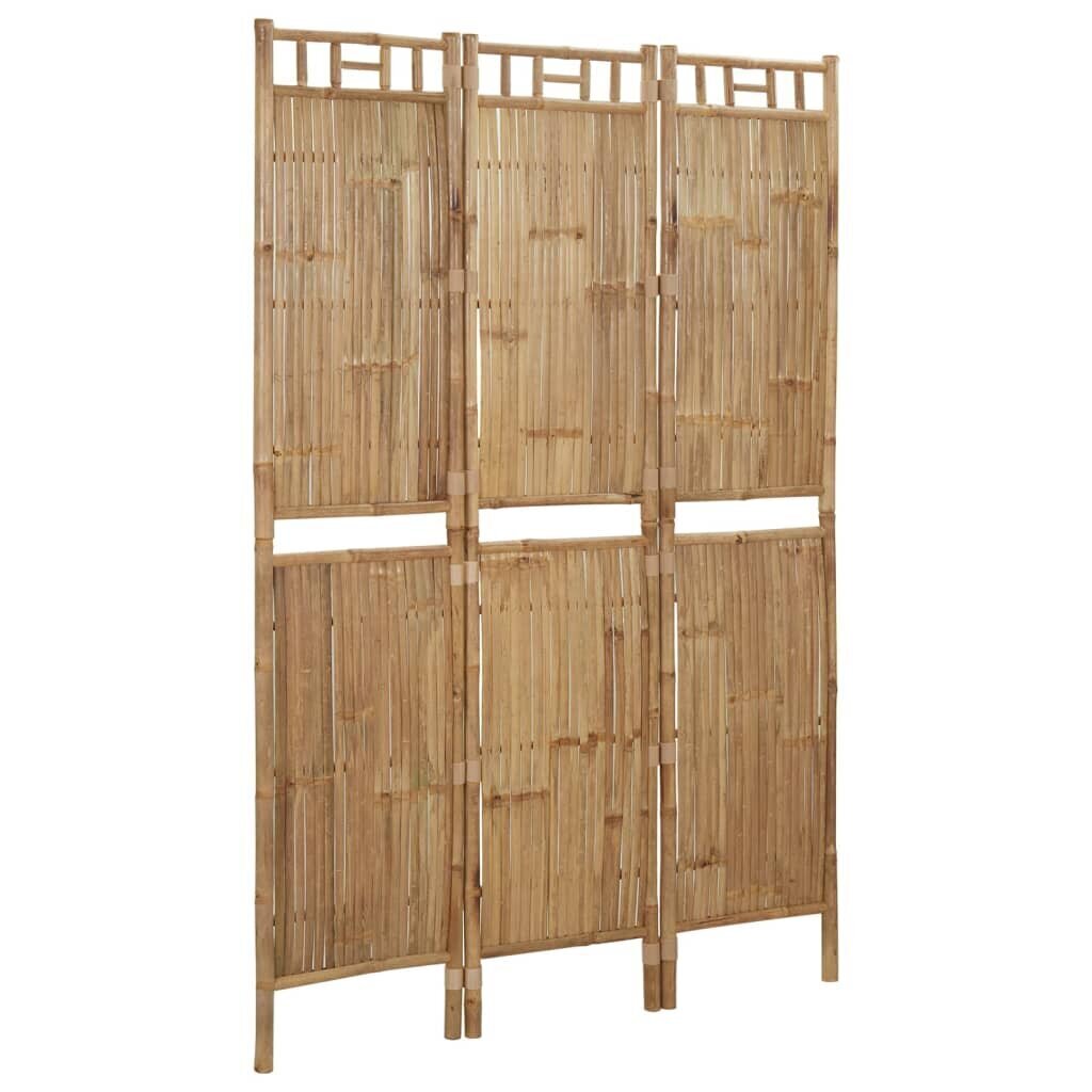 vidaXL 3 paneeliga ruumijagaja, bambus, 120 x 180 cm hind ja info | Sirmid ja vaheseinad | kaup24.ee