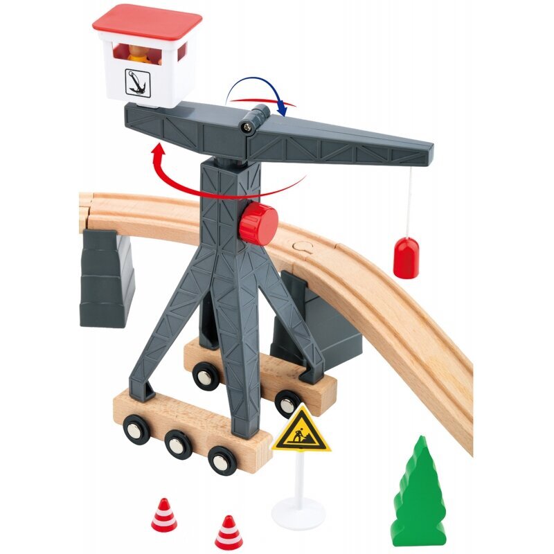 Puidust ehitusseadmete rada koos tarvikutega цена и информация | Poiste mänguasjad | kaup24.ee