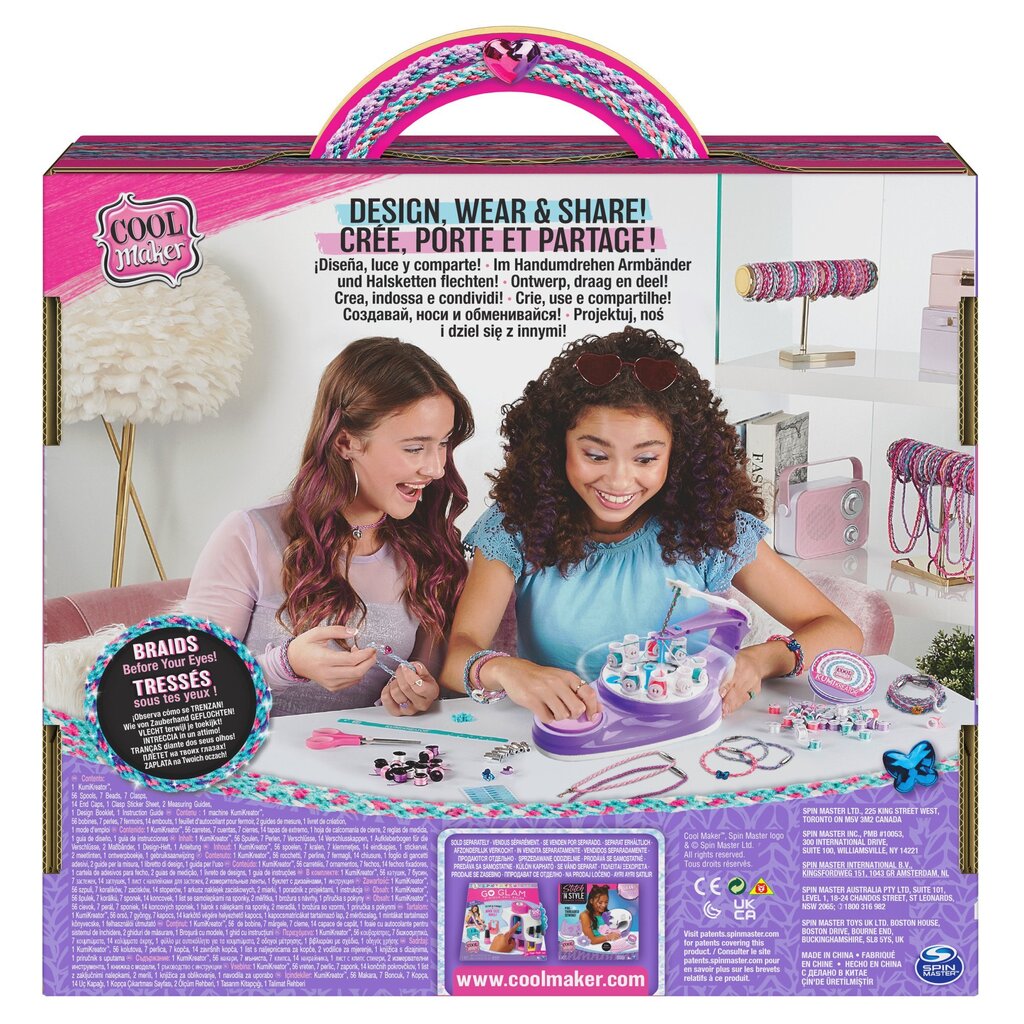 Tüdrukute käevõrude ja kaelaehete valmistamise komplekt Cool KumiKreator hind ja info | Tüdrukute mänguasjad | kaup24.ee