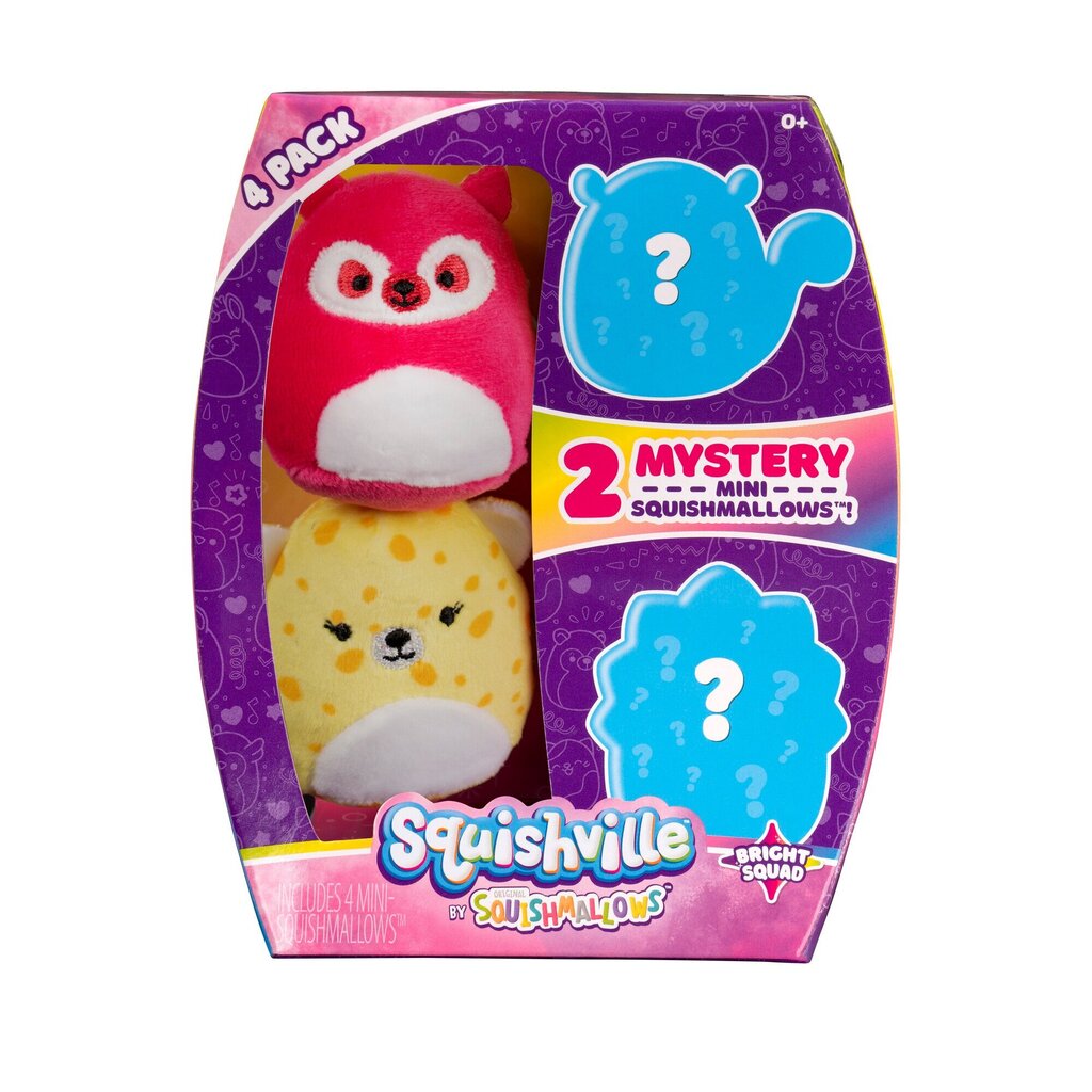 Pehmete mänguasjade komplekt Squishmallows Squishville, 4 tk цена и информация | Pehmed mänguasjad | kaup24.ee