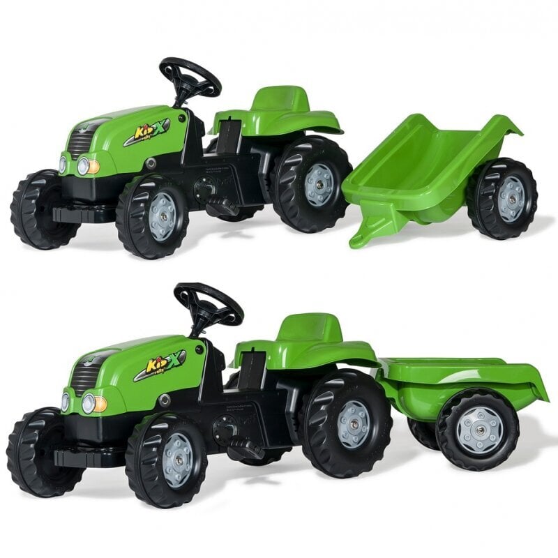 Rolly Toys Traktor koos järelhaagisega, roheline hind ja info | Poiste mänguasjad | kaup24.ee