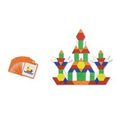 Puidust geomeetriline mosaiik - Viga Toys, 102 elementi hind ja info | Arendavad mänguasjad | kaup24.ee