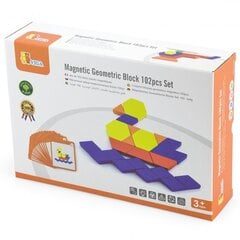 Деревянная геометрическая мозаика Viga Toys, 102 элемента цена и информация | Развивающие игрушки | kaup24.ee