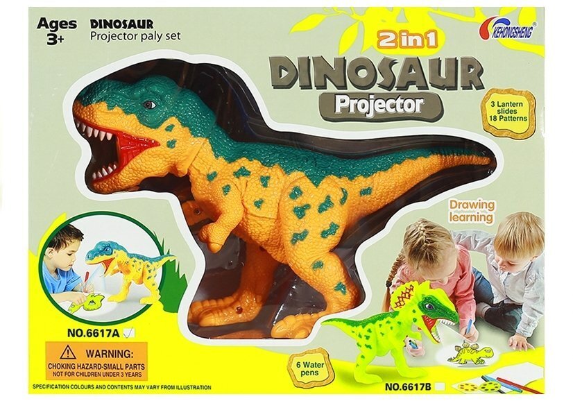Tyrannosaurus projektor koos markeritega hind ja info | Arendavad mänguasjad | kaup24.ee