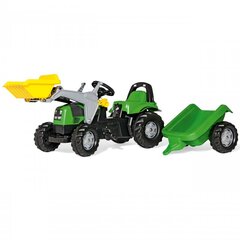 Rolly Toys pedaaltraktor koos haagise ja labidaga, roheline hind ja info | Poiste mänguasjad | kaup24.ee