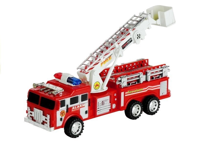 Tuletõrjuja komplekt auto, kiivri ja tulekustutiga, punane hind ja info | Poiste mänguasjad | kaup24.ee