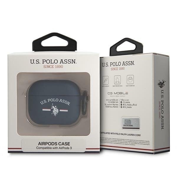 US Polo USACA3SFGV AirPods 3 Blue цена и информация | Kõrvaklappide tarvikud | kaup24.ee