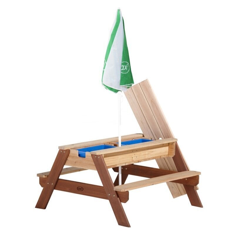 Multifunktsionaalne aialett - Nick AXI, rohelise vihmavarjuga hind ja info | Laste õuemööbel | kaup24.ee