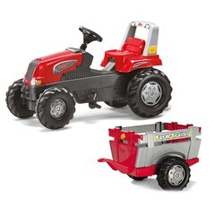 Rolly Toys traktor koos haagisega, punane hind ja info | Poiste mänguasjad | kaup24.ee