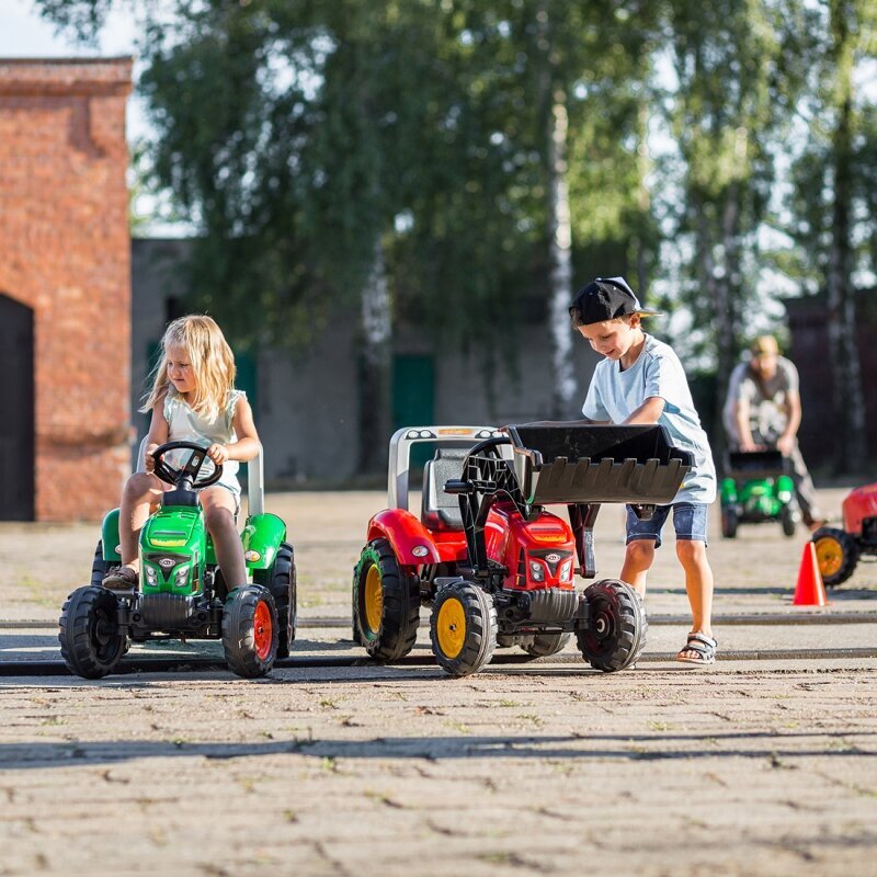 Falk Red Supercharger traktor koos haagisega, punane hind ja info | Poiste mänguasjad | kaup24.ee