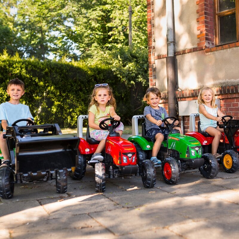 Falk Red Supercharger traktor koos haagisega, punane hind ja info | Poiste mänguasjad | kaup24.ee