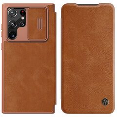 Nillkin Qin Pro Leather iPhone 15 Camera Flip Leather Case - Brown цена и информация | Чехлы для телефонов | kaup24.ee