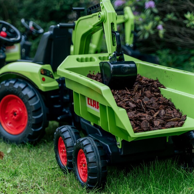 Pedaltraktor koos haagisega - CLAAS AVEC, roheline hind ja info | Poiste mänguasjad | kaup24.ee