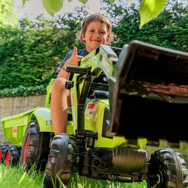 Pedaltraktor koos haagisega - CLAAS AVEC, roheline цена и информация | Poiste mänguasjad | kaup24.ee