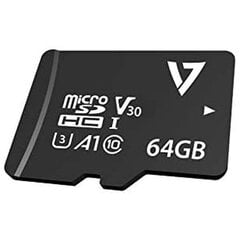 Micro SD mälukaart adapteriga V7 VPMD64GU3 64 GB hind ja info | Mobiiltelefonide mälukaardid | kaup24.ee