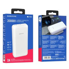 Внешний аккумулятор Power Bank Borofone BJ16A 2xUSB+Type-C 20000 мАч, белый цена и информация | Зарядные устройства Power bank | kaup24.ee