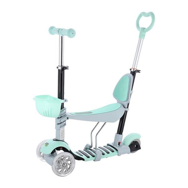 HLB07 4in1 GRAY-MINT SCOOTER NILS FUN hind ja info | Tõukerattad | kaup24.ee