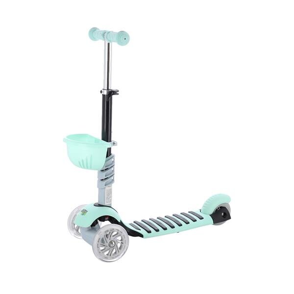 HLB07 4in1 GRAY-MINT SCOOTER NILS FUN hind ja info | Tõukerattad | kaup24.ee