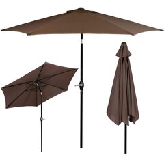 Уличный зонт GU0023 250 см, коричневый цена и информация | Зонты, маркизы, стойки | kaup24.ee