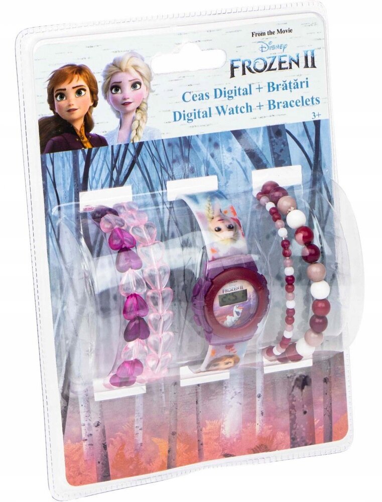 Digitaalne kell + 4 käevõru Frozen Elsa hind ja info | Arendavad mänguasjad | kaup24.ee