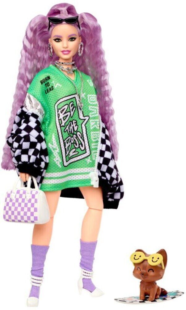 Nukk Barbie Extra ruudulise jopega hind ja info | Tüdrukute mänguasjad | kaup24.ee