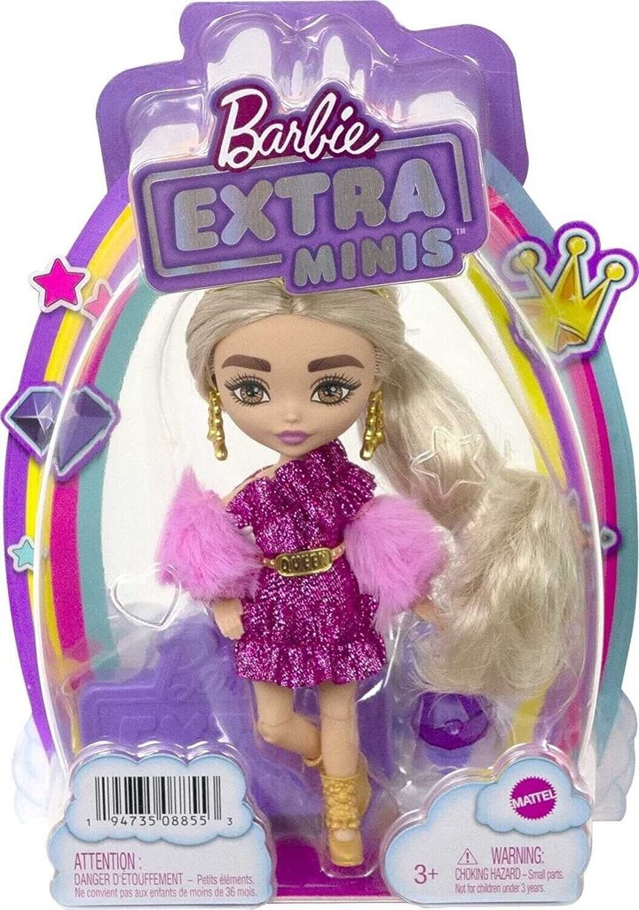 Nukk Barbie Extra mini roosa kleidiga цена и информация | Tüdrukute mänguasjad | kaup24.ee