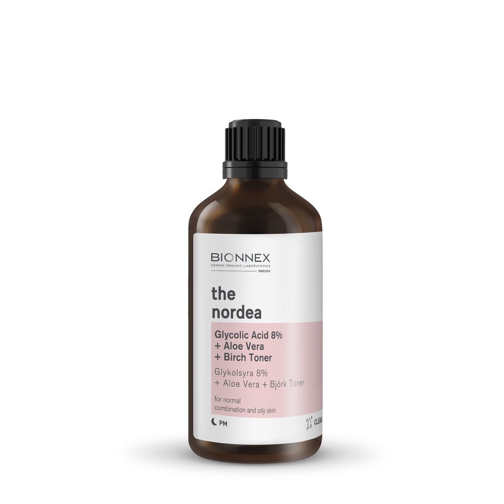 Puhastav toonik glükoolhappega 8% + Aloe Vera + kase ekstrakt, Bionnex The Nordea, 100 ml hind ja info | Näopuhastusvahendid | kaup24.ee