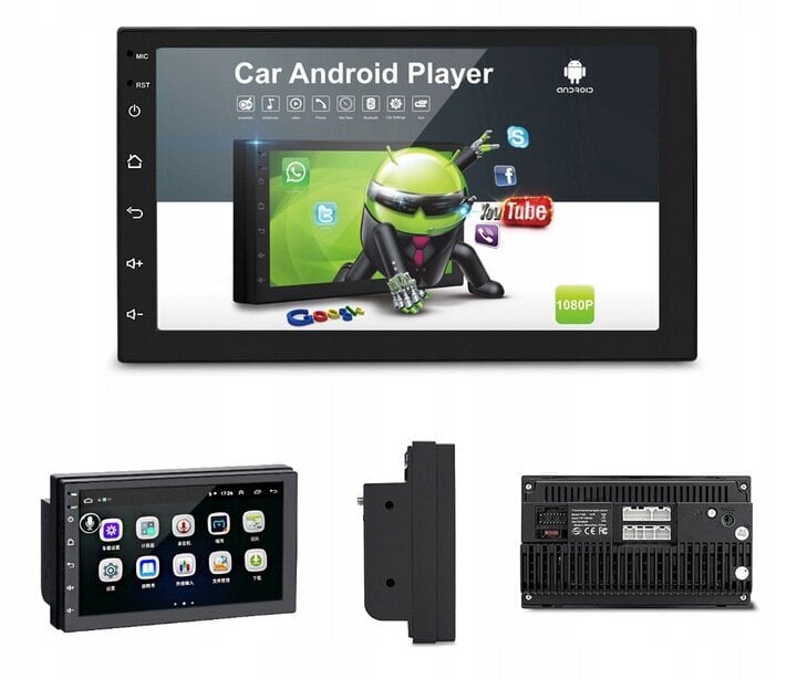 Autoraadio, navigatsiooni multimeediajaam, GPS, WI-FI, Android 12 ekraan 7" hind ja info | Autoraadiod, multimeedia | kaup24.ee