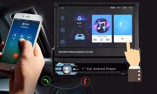 Autoraadio, navigatsiooni multimeediajaam, GPS, WI-FI, Android 11 sissetõmmatava 7-tollise ekraaniga цена и информация | Автомагнитолы, мультимедиа | kaup24.ee