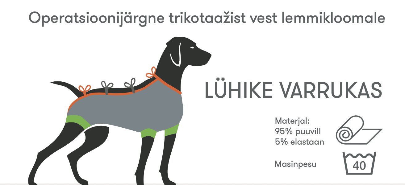 Operatsioonijärgne trikotaazist vest koerale цена и информация | Riided koertele | kaup24.ee