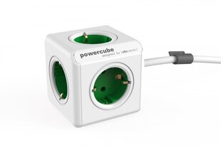 Allocacoc PowerCube pikendusjuhe 1.5m, roheline цена и информация | Удлинители | kaup24.ee