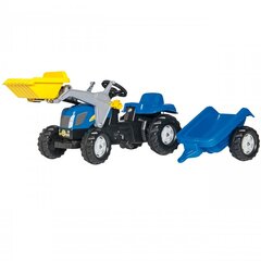 Rolly Toys Kid New Holland traktor koos kopa ja haagisega, sinine цена и информация | Игрушки для мальчиков | kaup24.ee