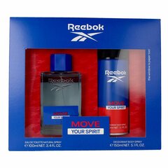 Meeste parfüümi komplekt Reebok Move Your Spirit tualettvesi 100ml EDT + kehadeodorant 150ml hind ja info | Meeste parfüümid | kaup24.ee