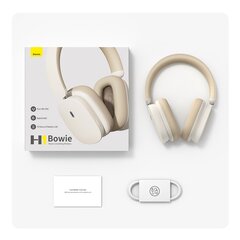 Беспроводные наушники Baseus Bowie H1 Bluetooth 5.2 ANC NGTW230013, серый цена и информация | Наушники | kaup24.ee