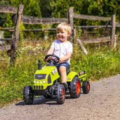 Pedaltraktor koos haagisega - Claas Falk, roheline hind ja info | Poiste mänguasjad | kaup24.ee