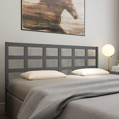 vidaXL voodipeats, hall, 185,5x4x100 cm, männipuit hind ja info | Voodid | kaup24.ee