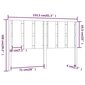 vidaXL voodipeats, hall, 155,5x4x100 cm, männipuit hind ja info | Voodid | kaup24.ee