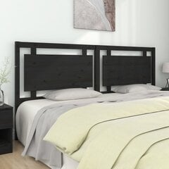vidaXL voodipeats, must, 205,5x4x100 cm, männipuit hind ja info | Voodid | kaup24.ee